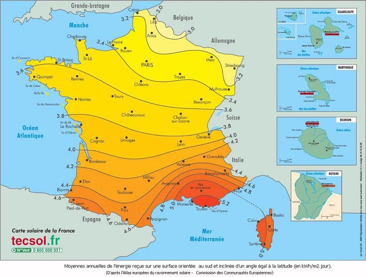 saphir group niveau ensoleillement carte tecsol